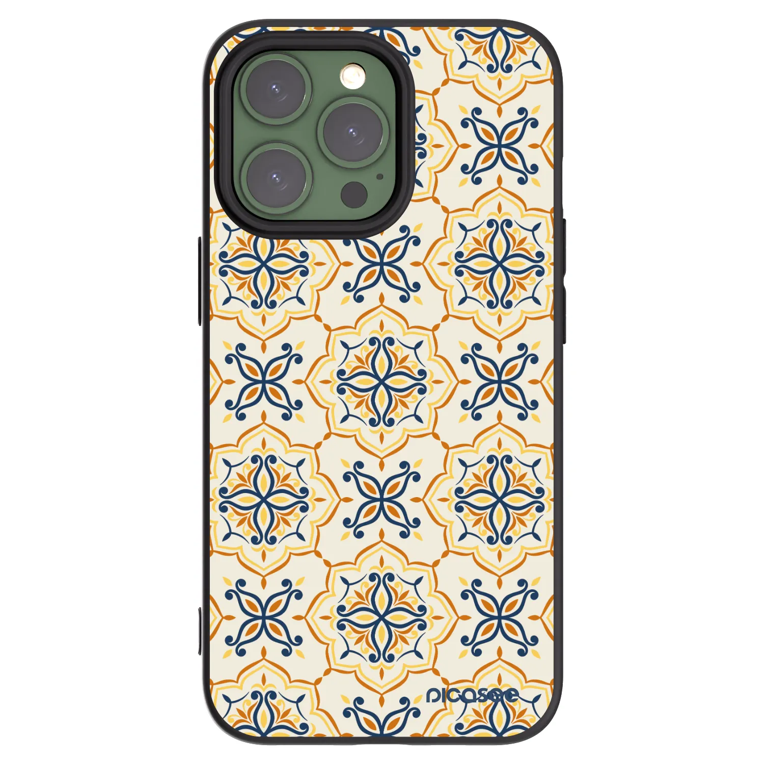Picasee Apple iPhone 13 Pro Hülle - Schwarzes Silikon - Majolica