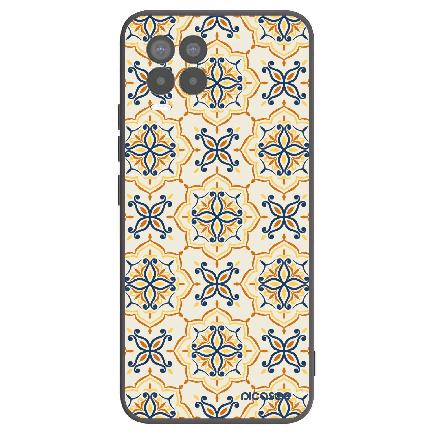 Picasee Realme 8 4G Hülle - Schwarzes Silikon - Majolica