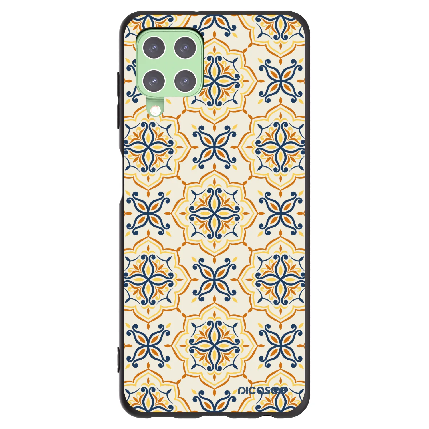 Picasee Samsung Galaxy A22 A225F 4G Hülle - Schwarzes Silikon - Majolica