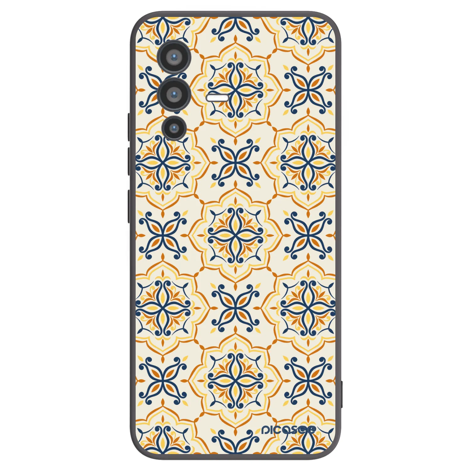 Picasee Vivo V23 5G Hülle - Schwarzes Silikon - Majolica