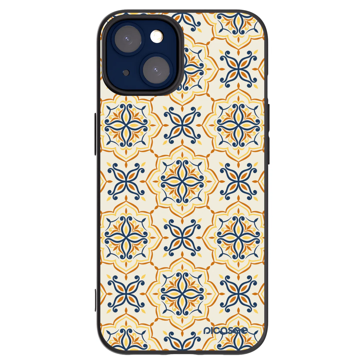 Picasee Apple iPhone 14 Hülle - Schwarzes Silikon - Majolica