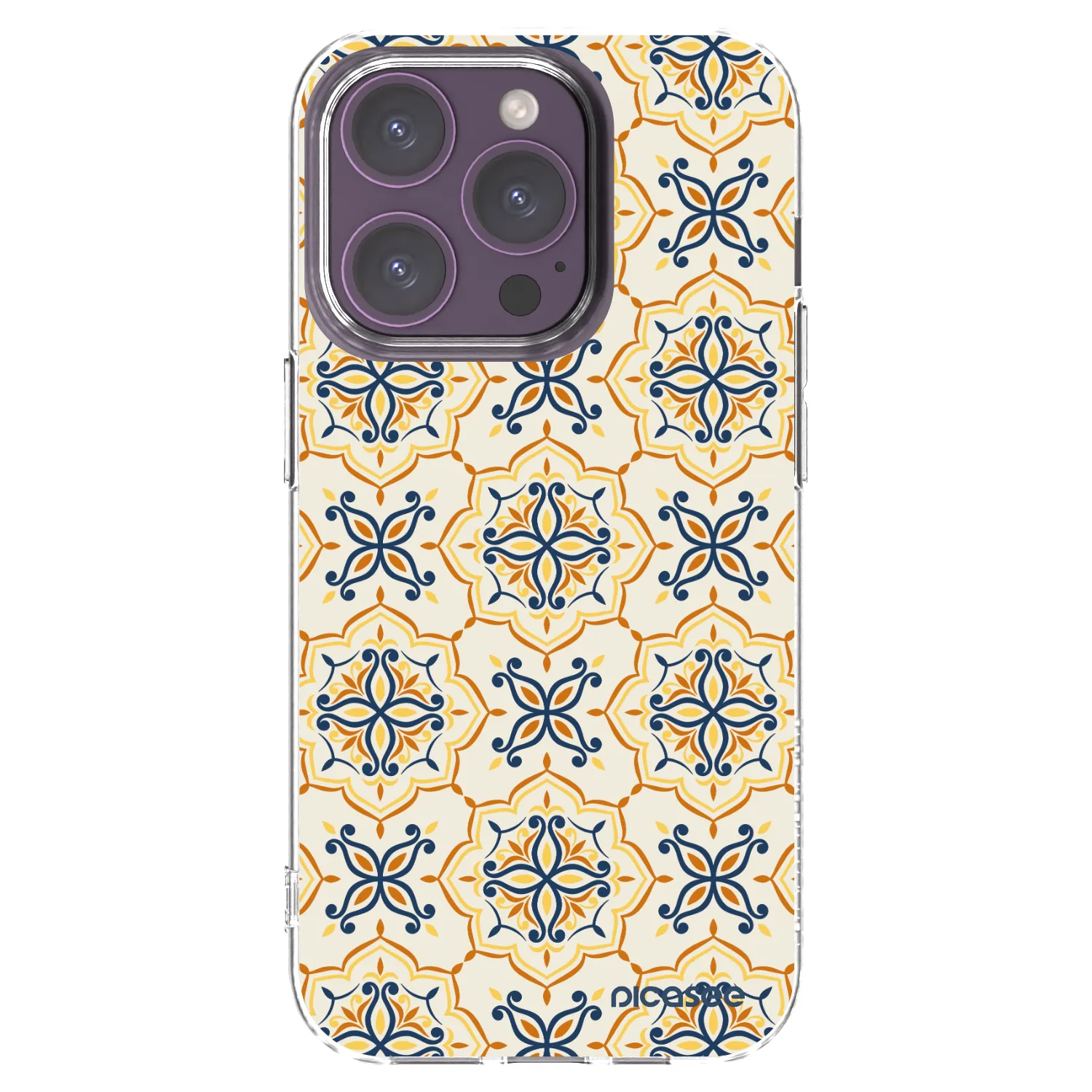 Picasee Apple iPhone 14 Pro Hülle - Transparentes Silikon - Majolica