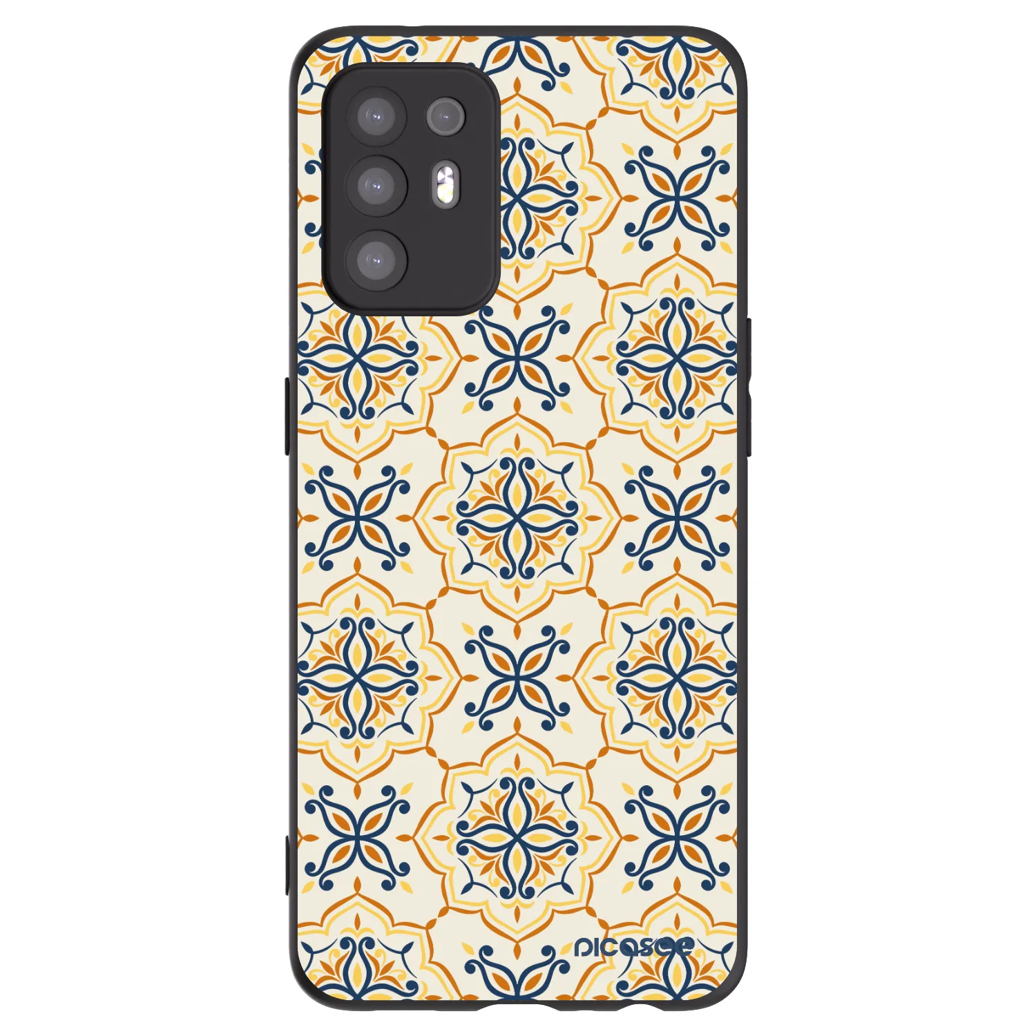 Picasee OPPO A94 5G Hülle - Schwarzes Silikon - Majolica