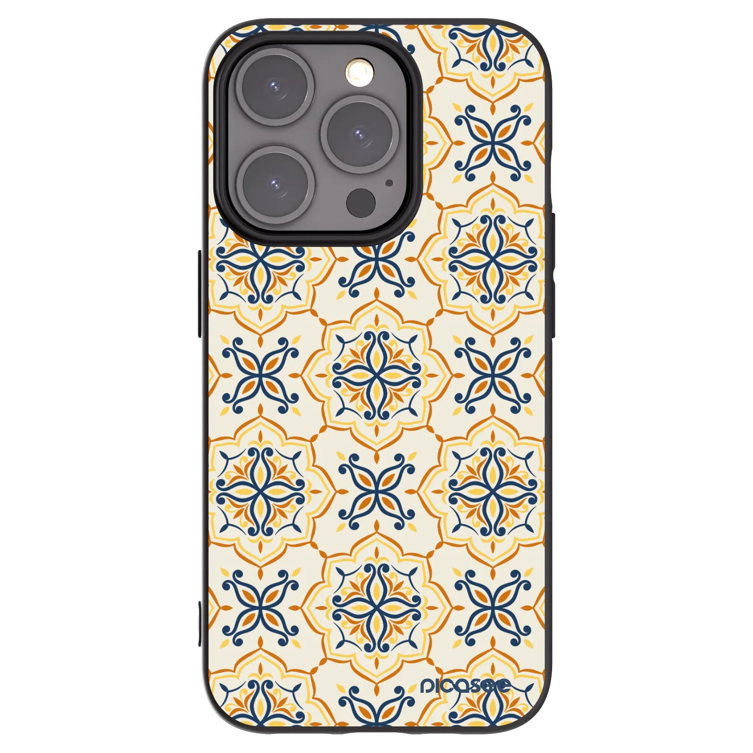 Picasee Apple iPhone 15 Pro Hülle - Schwarzes Silikon - Majolica