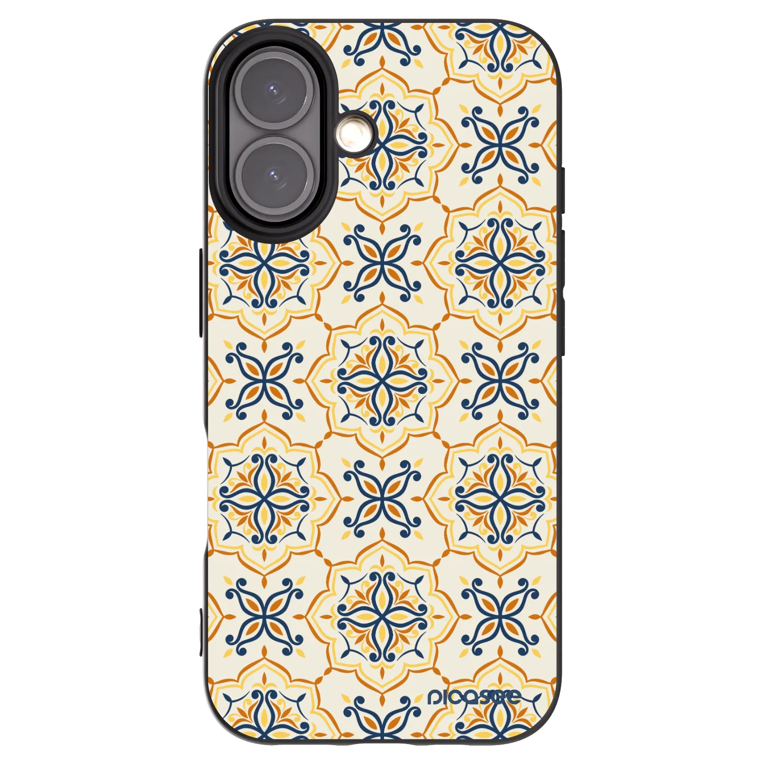 Picasee Apple iPhone 16 Hülle - Schwarzes Silikon - Majolica