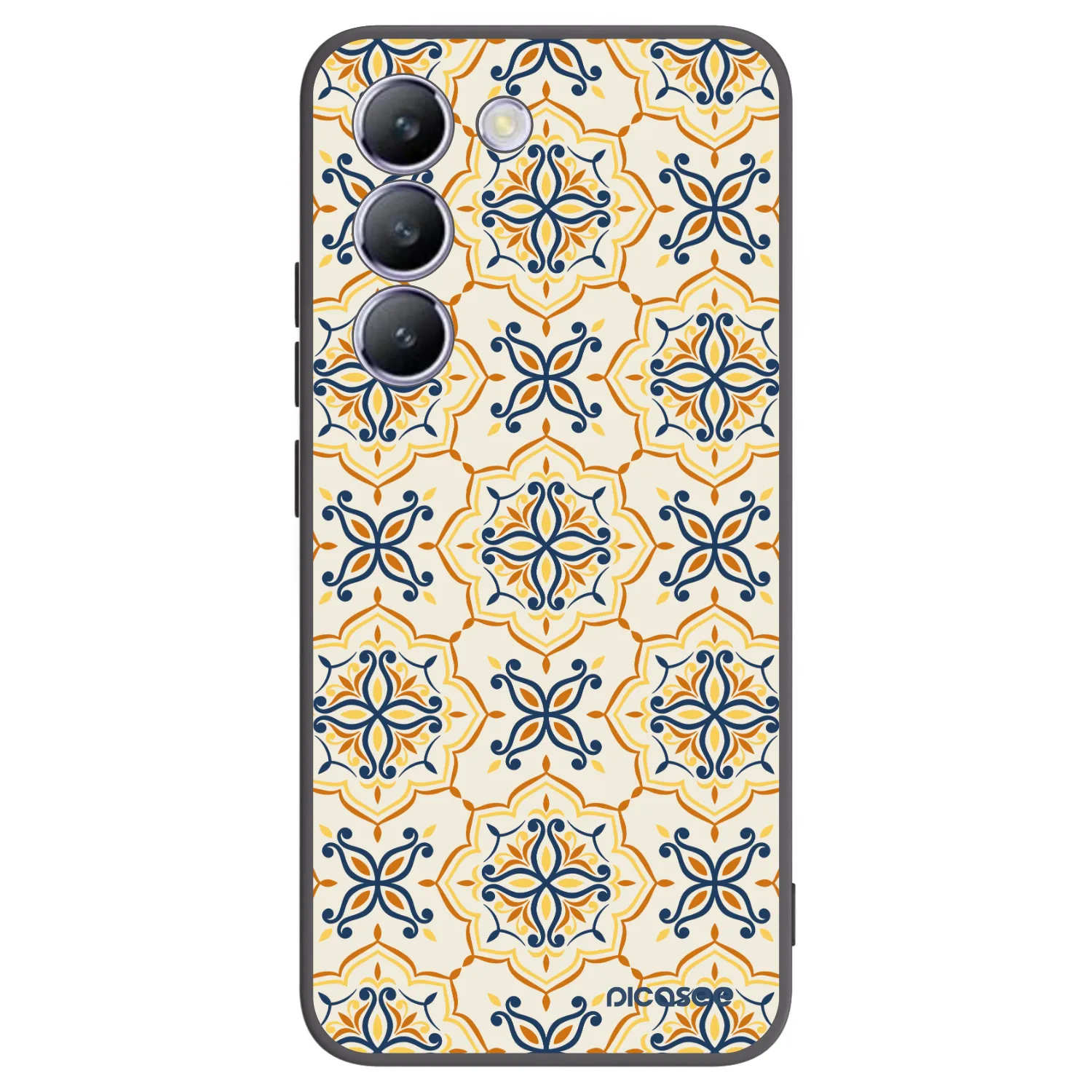 Picasee Vivo V40 SE 5G Hülle - Schwarzes Silikon - Majolica