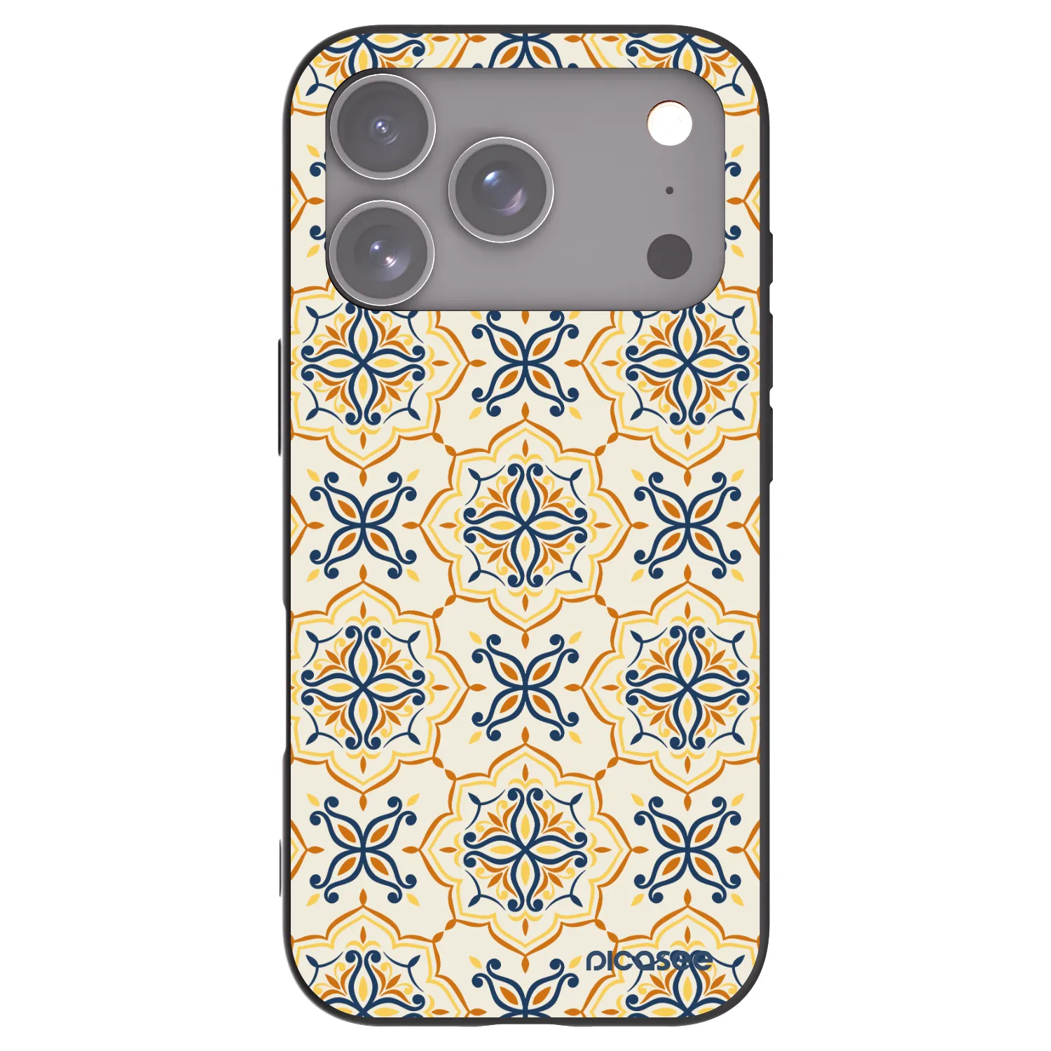 Picasee Apple iPhone 17 Pro Hülle - Schwarzes Silikon - Majolica