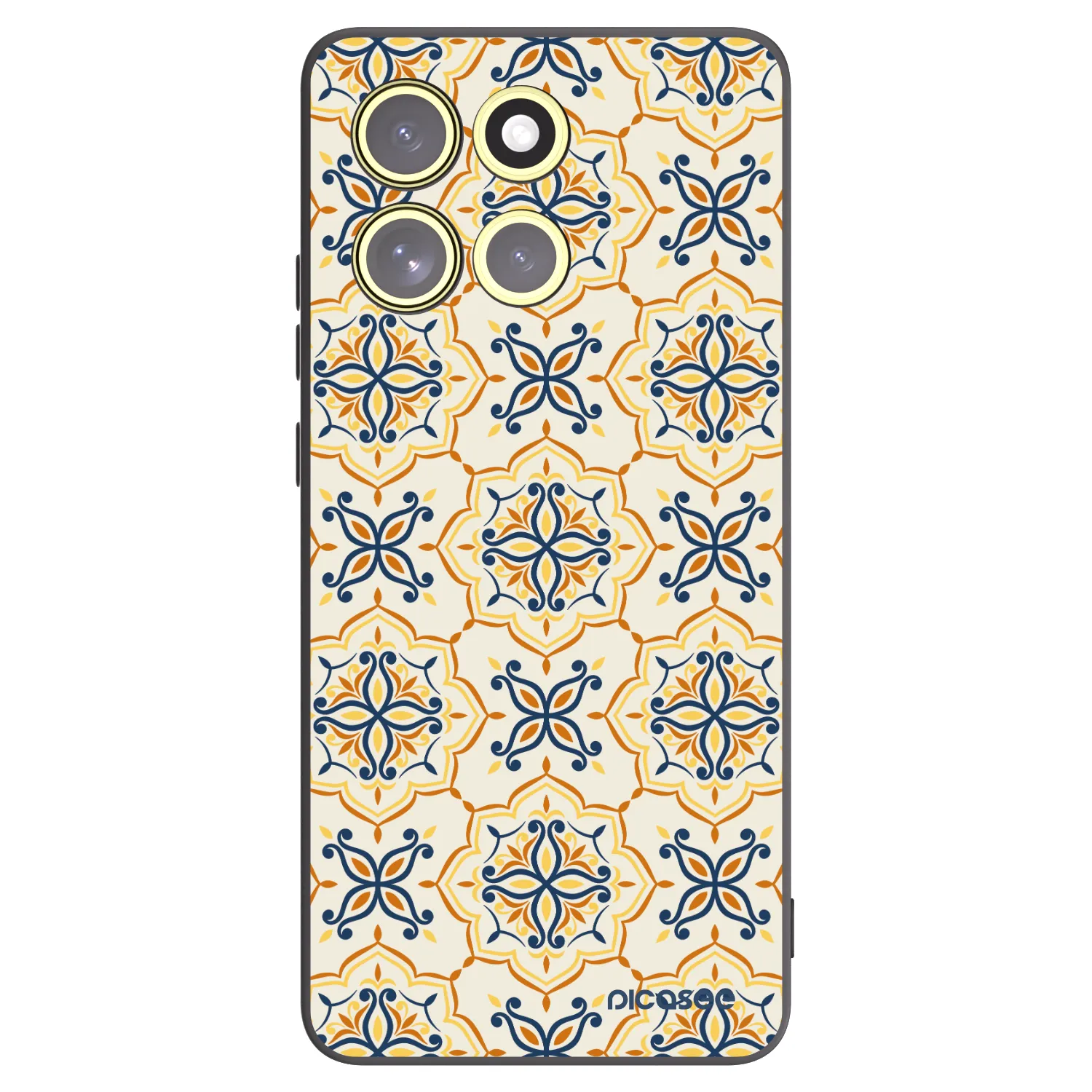 Picasee Motorola Moto G86 5G Hülle - Schwarzes Silikon - Majolica