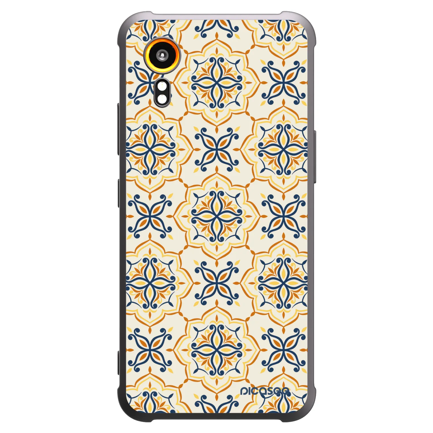 Picasee Samsung Galaxy XCover 7 Hülle - Schwarzes Silikon - Majolica