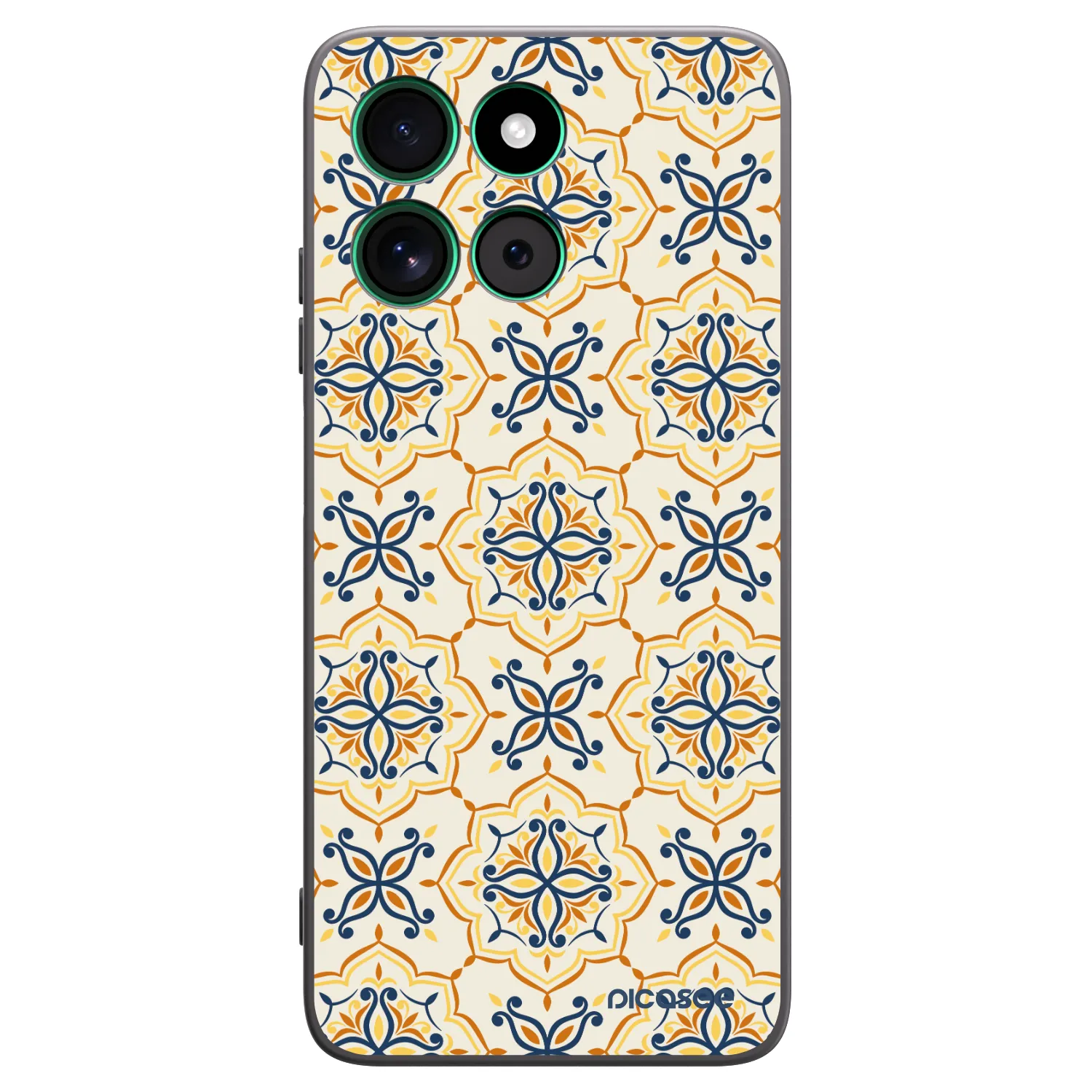 Picasee Motorola Moto G57 Power Hülle - Schwarzes Silikon - Majolica