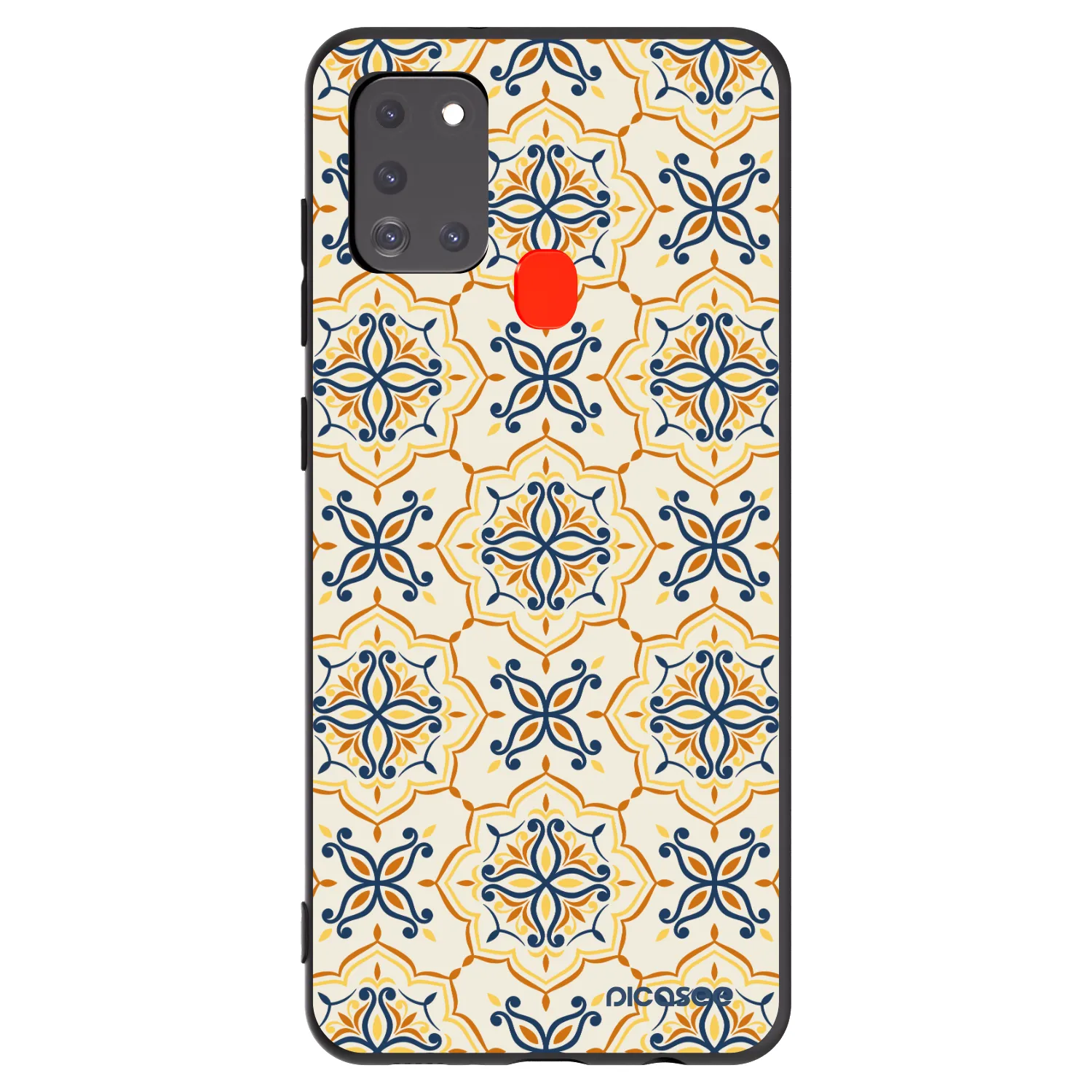 Picasee Samsung Galaxy A21s Hülle - Schwarzes Silikon - Majolica