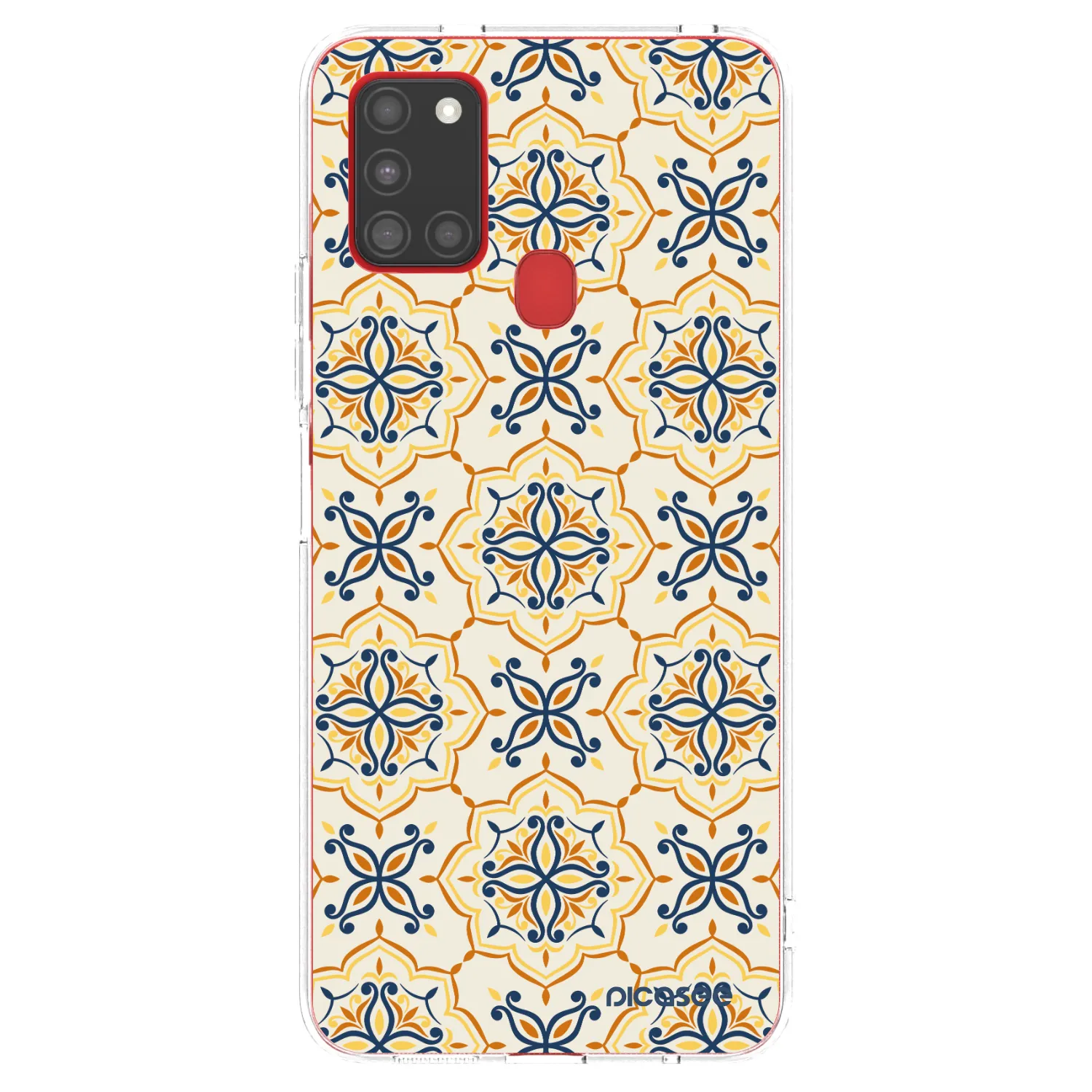 Picasee Samsung Galaxy A21s Hülle - Transparentes Silikon - Majolica