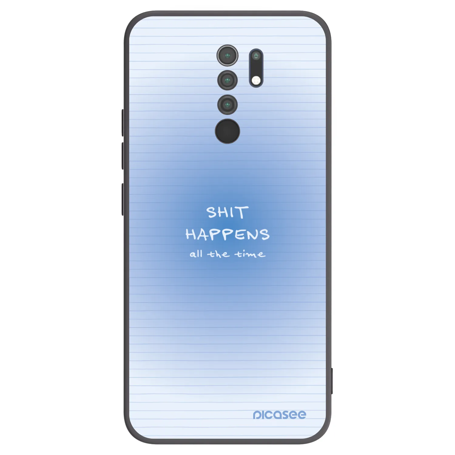Picasee Xiaomi Redmi 9 Hülle - Schwarzes Silikon - Oops Memo