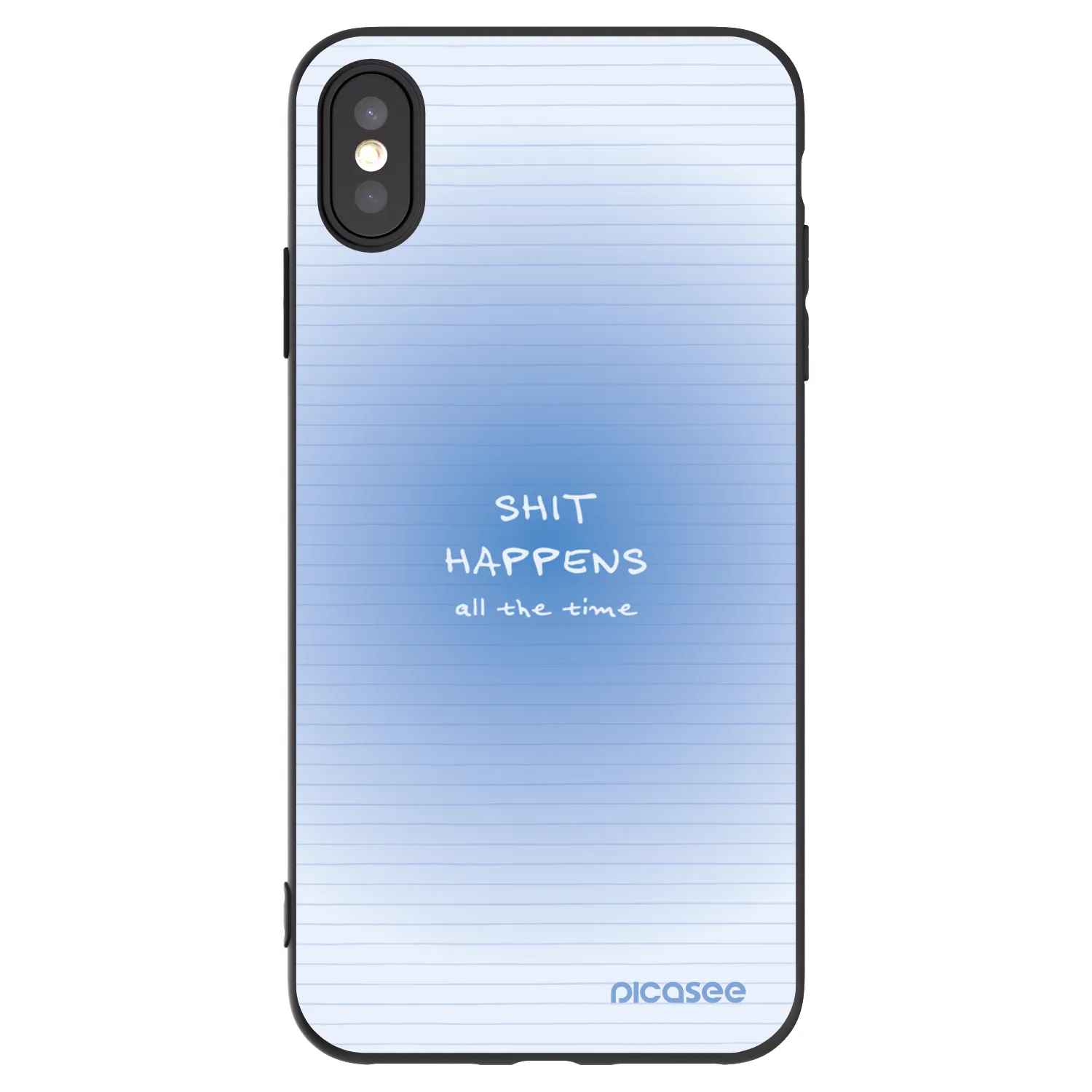 Picasee Apple iPhone XS Max Hülle - Schwarzes Silikon - Oops Memo