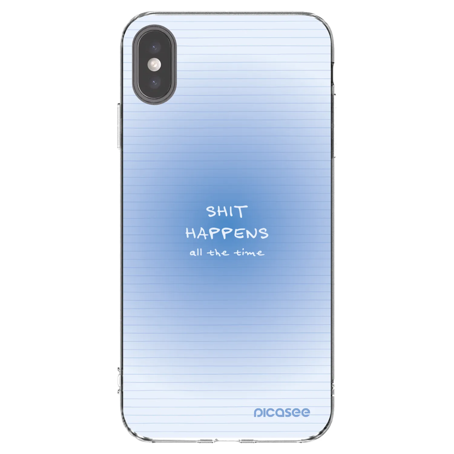Picasee Apple iPhone XS Max Hülle - Transparentes Silikon - Oops Memo