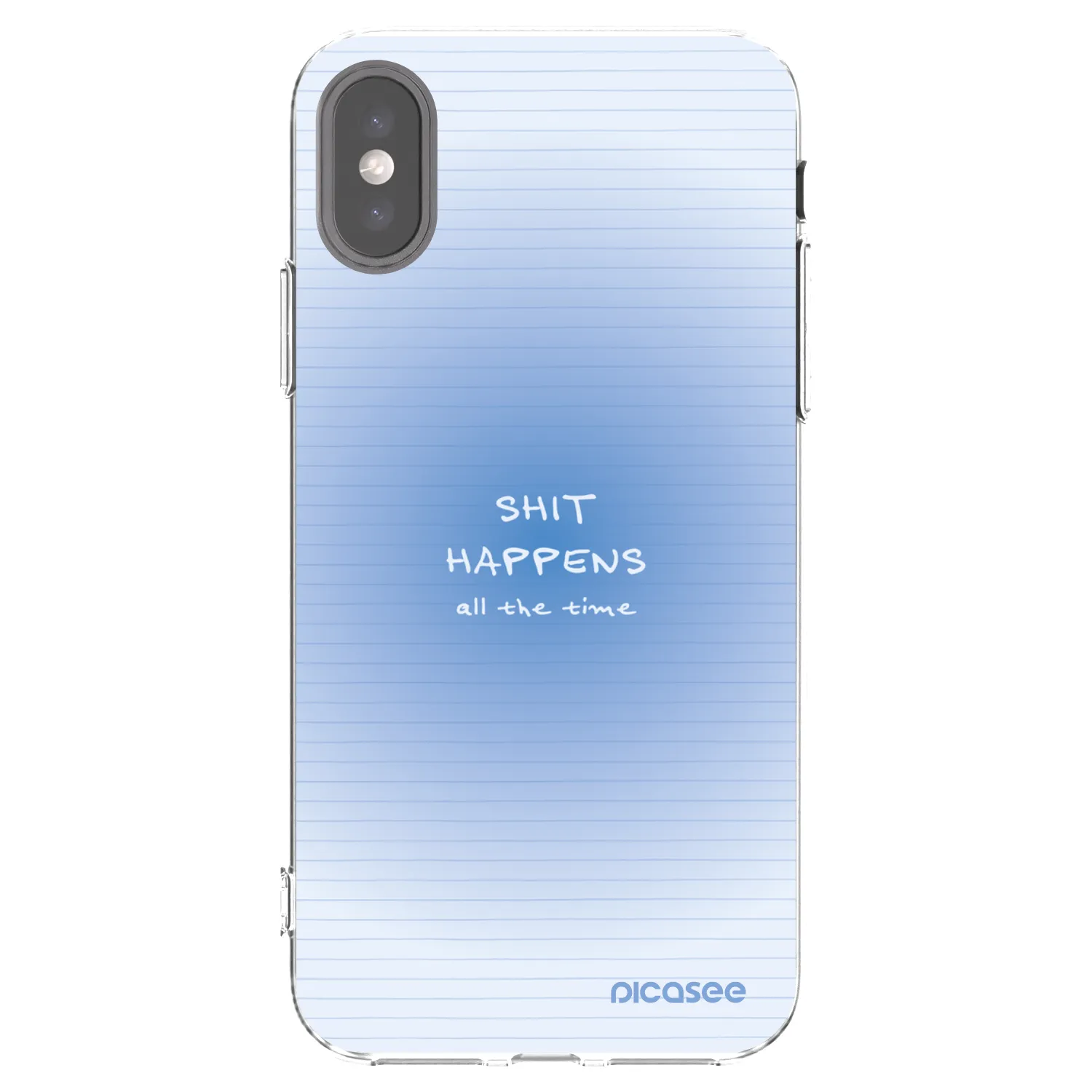 Picasee Apple iPhone X/XS Hülle - Transparentes Silikon - Oops Memo