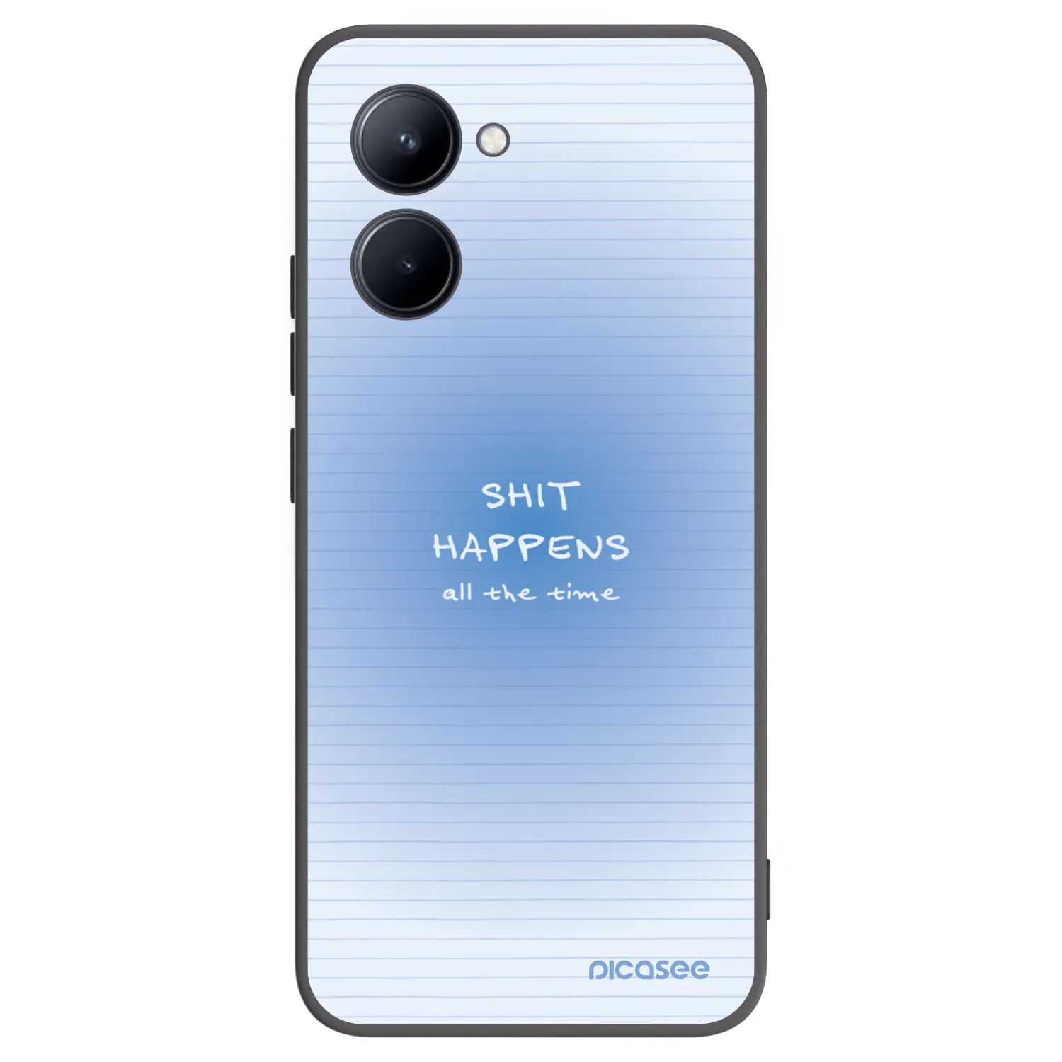 Picasee Realme C33 (2023) Hülle - Schwarzes Silikon - Oops Memo