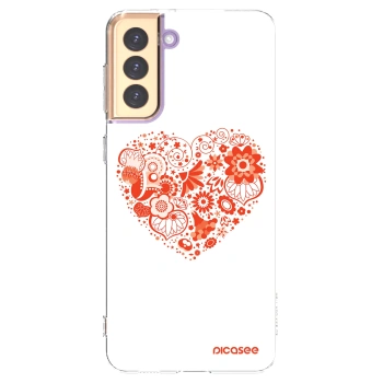 Picasee Samsung Galaxy S21+ 5G G996F Hülle - Transparentes Silikon - Großes Herz