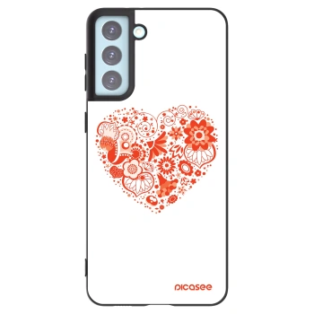 Picasee Samsung Galaxy S21+ 5G G996F Hülle - Schwarzes Silikon - Großes Herz
