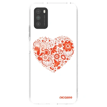 Picasee Xiaomi Poco M3 Hülle - Transparentes Silikon - Großes Herz