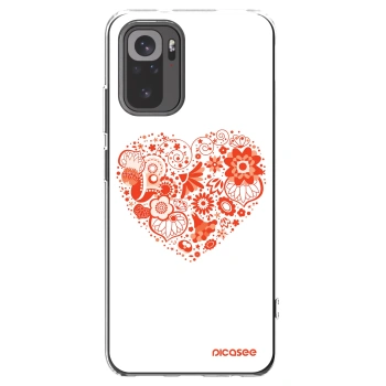 Picasee Xiaomi Redmi Note 10 Hülle - Transparentes Silikon - Großes Herz