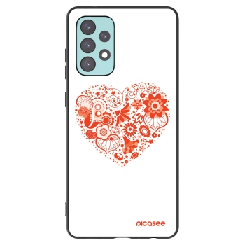 Picasee Samsung Galaxy A72 A725F Hülle - Schwarzes Silikon - Großes Herz