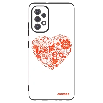 Picasee Samsung Galaxy A32 5G A326B Hülle - Schwarzes Silikon - Großes Herz