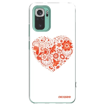 Picasee Xiaomi Redmi Note 10 Pro Hülle - Transparentes Silikon - Großes Herz