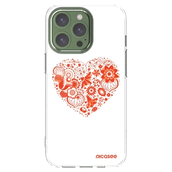 Picasee Apple iPhone 13 Pro Hülle - Transparentes Silikon - Großes Herz