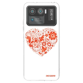 Picasee Xiaomi Mi 11 Ultra Hülle - Transparentes Silikon - Großes Herz