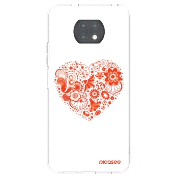 Picasee Xiaomi Redmi Note 9T Hülle - Transparentes Silikon - Großes Herz