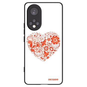 Picasee Huawei Nova 9 Hülle - Schwarzes Silikon - Großes Herz