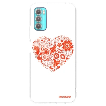 Picasee Motorola Moto G60 Hülle - Transparentes Silikon - Großes Herz