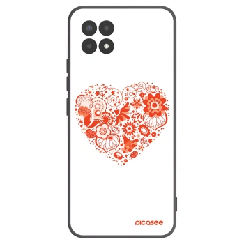 Picasee Realme 8i Hülle - Schwarzes Silikon - Großes Herz