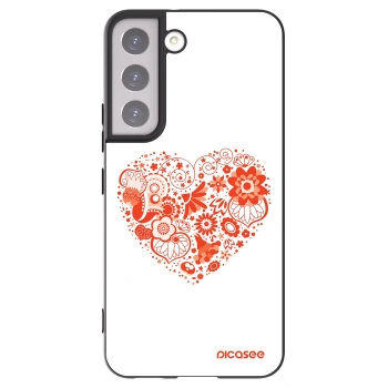 Picasee Samsung Galaxy S22 5G Hülle - Schwarzes Silikon - Großes Herz
