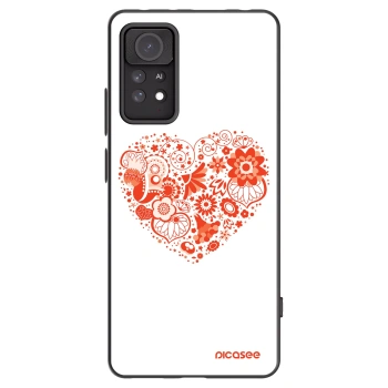 Picasee Xiaomi Redmi Note 11 Pro Hülle - Schwarzes Silikon - Großes Herz