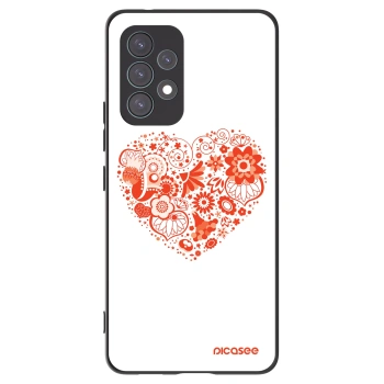 Picasee Samsung Galaxy A53 5G A536 Hülle - Schwarzes Silikon - Großes Herz