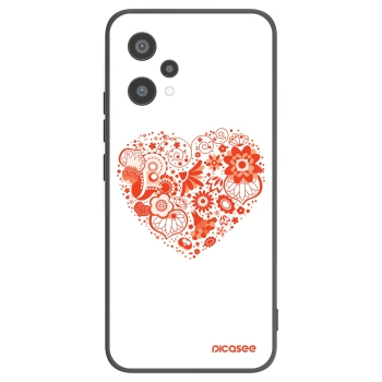 Picasee Realme 9 Pro 5G Hülle - Schwarzes Silikon - Großes Herz