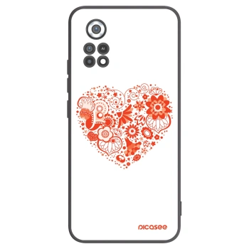 Picasee Xiaomi Poco X4 Pro 5G Hülle - Schwarzes Silikon - Großes Herz
