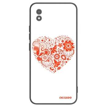 Picasee Realme C11 (2021) Hülle - Schwarzes Silikon - Großes Herz