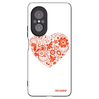 Picasee Huawei Nova 9 SE Hülle - Schwarzes Silikon - Großes Herz