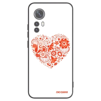 Picasee Xiaomi 12 Hülle - Schwarzes Silikon - Großes Herz