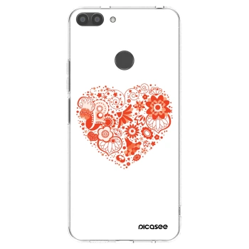 Picasee Huawei P Smart Hülle - Transparentes Silikon - Großes Herz