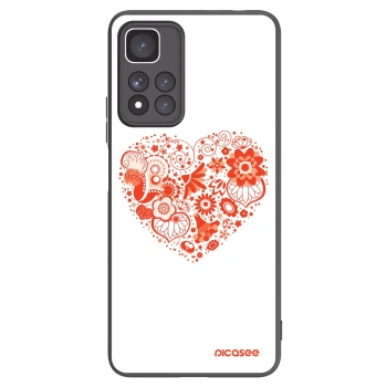 Picasee Xiaomi Redmi Note 11 Pro+ 5G Hülle - Schwarzes Silikon - Großes Herz