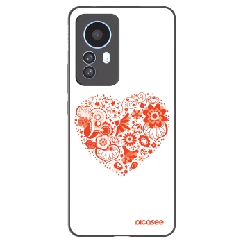 Picasee Xiaomi 12T Hülle - Schwarzes Silikon - Großes Herz