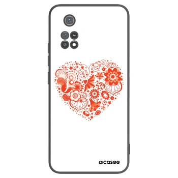 Picasee Xiaomi Poco M4 Pro Hülle - Schwarzes Silikon - Großes Herz