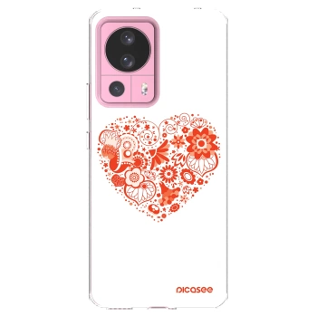 Picasee Xiaomi 13 Lite Hülle - Transparentes Silikon - Großes Herz