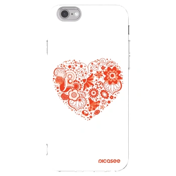 Picasee Apple iPhone 6/6S Hülle - Transparentes Silikon - Großes Herz