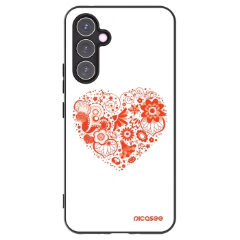 Picasee Samsung Galaxy A54 5G A546B Hülle - Schwarzes Silikon - Großes Herz