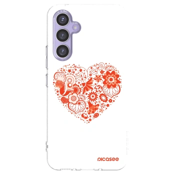 Picasee Samsung Galaxy A54 5G A546B Hülle - Transparentes Silikon - Großes Herz